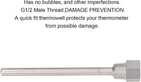 Tnfeeon الفولاذ المقاوم للصدأ Thermowell، 6.7in طول Thermowell لأجهزة استشعار درجة الحرارة تركيب الملحقات لتخمير البيرة تخمير البيرة in Saudi Arabia