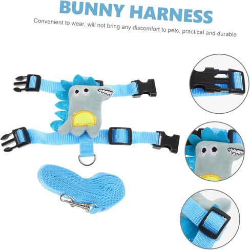 MARMERDO 1 مجموعة مقود أرنب جرو يسخر المقود النمس غينيا خنزير ازياء شينشيلا تسخير الهامستر سترة تسخير أرنب تسخير خنزير غينيا المقود السفر الصغيرة البوليستر دمية القط in Kuwait