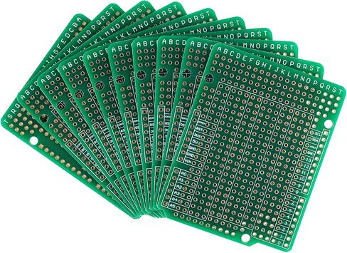 لوحة النماذج الأولية QEBIDUM، لوحة النموذج PCB، Protoboard مزدوجة الجوانب مثقوبة 2.54 مم درجة لحام لوحة الخبز، لوحات Perma Proto لمشاريع Arduino UNO R3 Shield DIY الإلكترونية (10) in Kuwait