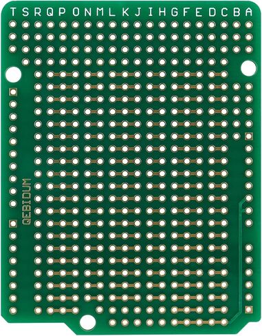 لوحة النماذج الأولية QEBIDUM، لوحة النموذج PCB، Protoboard مزدوجة الجوانب مثقوبة 2.54 مم درجة لحام لوحة الخبز، لوحات Perma Proto لمشاريع Arduino UNO R3 Shield DIY الإلكترونية (10) in Kuwait