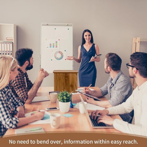 منصة محمولة على سطح الطاولة: حامل كتب منبر مع حامل كتب، تصميم قابل للطي، وتخزين مريح (جوز، متوسط) in Kuwait