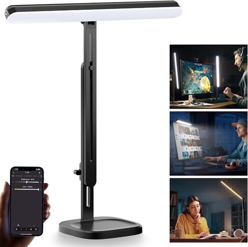 NEEWER TL40 USB Streaming Key Light Bar LED Gaming Light مع تحكم APP/PC/MAC، بدون وهج شاشة خالية من الوميض 2900K-7000K 12 مشهد CRI 95+/TLCI 97+، دوران 360 درجة 180 درجة إمالة، حامل إضاءة قابل للتعديل in Kuwait