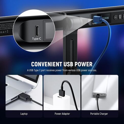 NEEWER TL40 USB Streaming Key Light Bar LED Gaming Light مع تحكم APP/PC/MAC، بدون وهج شاشة خالية من الوميض 2900K-7000K 12 مشهد CRI 95+/TLCI 97+، دوران 360 درجة 180 درجة إمالة، حامل إضاءة قابل للتعديل in Kuwait