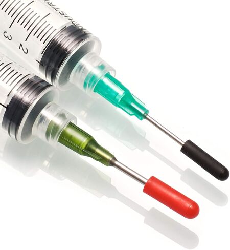 الاستغناء عن الكل - مجموعة المحاقن الصناعية متعددة الأغراض K1-3PK - 1 مل / 3 مل / 10 مل مع أطراف توزيع قياس 1 بوصة 14+18، وأغطية المحاقن وأغطية الأطراف in Kuwait