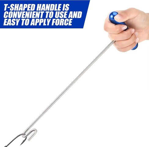 Sotiff 2 Pcs 12" Stainless Steel Fish Hook Remover Tool T-Handle in Kuwait
