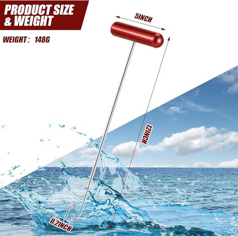 Fish Hook Remover Tools Summer Fishing Hook Saltwater Dehooker Aluminum and Stainless Steel Fish Dehooker for Fisherman, 12 Inches in Saudi Arabia