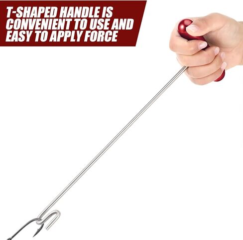 Fish Hook Remover Tools Summer Fishing Hook Saltwater Dehooker Aluminum and Stainless Steel Fish Dehooker for Fisherman, 12 Inches in Saudi Arabia