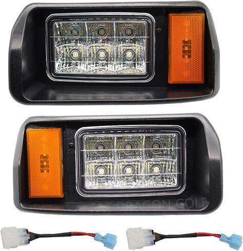 Club Car DS LED Headlight Kit with Adapter Wire, Factory Style LED Headlight Suitable for 1993-Up 12 Volt Club Car DS, Replace OEM 101988002 101988001 in Saudi Arabia