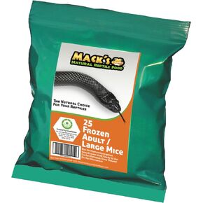 Mack's Natural Reptile Food Frozen Large Mouse - 25ct in Saudi Arabia