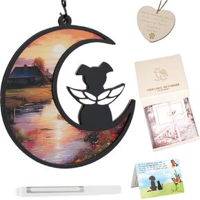 Dog Angel Memorial Suncatcher with Sympathy Cards, Dog Memorial Gifts for Loss of Dog, 2 - Layer Personalized Pet Loss Sympathy Gift - Tree of Life in Kuwait