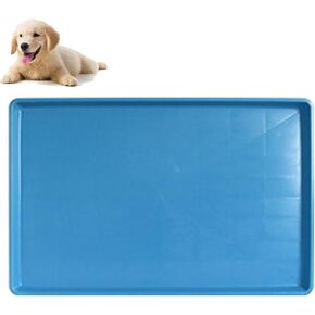 Dog Crate Pan Replacement Bottom Tray for Pet Cages Crates Avoid Water or Food Spilling Out Dishwasher Safe Blue 28.7" LX17.7 WX1.2 H in Saudi Arabia