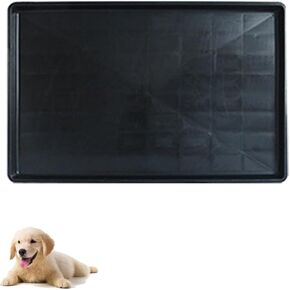 Dog Crate Pan Replacement Bottom Tray for Pet Cages Crates Avoid Water or Food Spilling Out Dishwasher Safe Black 13.4" LX10.2 WX1.2 H in Saudi Arabia