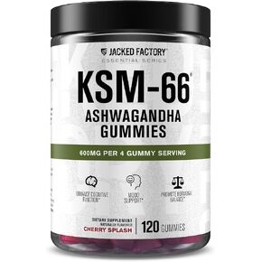 Ashwagandha Root Extract (KSM-66 Ashwagandha) w/ 5% Withanolides - Supplement for Natural Stress Relief, Cognitive Function, Vitality, and Mood Support - 60 Veggie Capsules in Saudi Arabia