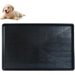 Dog Crate Pan Replacement Bottom Tray for Pet Cages Crates Avoid Water or Food Spilling Out Dishwasher Safe Black 26.4" LX19.3 WX1.2 H in Kuwait