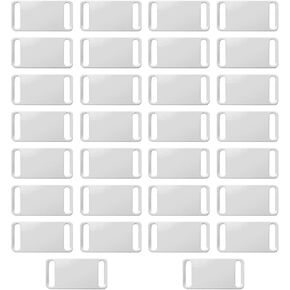 30 قطعة من علامات الكلاب الفارغة للنقش بالليزر من Diakey، تنزلق على طوق معدني من الألومنيوم للكلاب والقطط، علامات تعريف اسم الحيوانات الأليفة، علامات فارغة لنقش الختم الشخصي، أسود in Kuwait