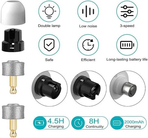 Heusom Silent Groom Pro Nail Grinder - مطحنة أظافر فائقة الهدوء للكلاب، آمنة وفعالة للعناية بمخالب الحيوانات الأليفة in Saudi Arabia