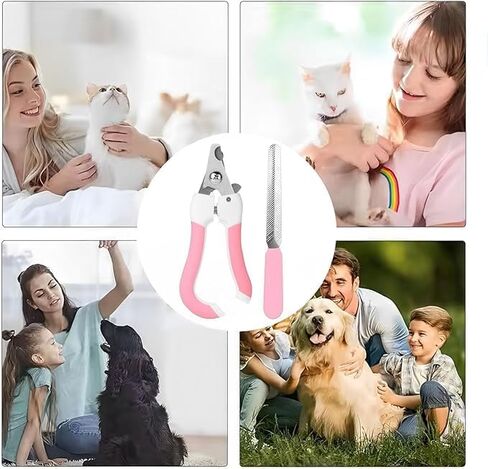 قطعتان من مقصات وتشذيب أظافر الحيوانات الأليفة سهلة الاستخدام - أدوات احترافية للعناية بالحيوانات الأليفة بدون جهد مع حارس أمان للقطط والكلاب in Saudi Arabia