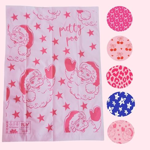 Pretty Dog Poop Bags - 150 Count, Certified Home Compostable, Leakproof, Extra Thick, Tear Resistant, Pink, Vanilla Scented, Sugar Bows in Saudi Arabia