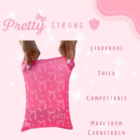 Pretty Dog Poop Bags - 150 Count, Certified Home Compostable, Leakproof, Extra Thick, Tear Resistant, Pink, Vanilla Scented, Sugar Bows in Saudi Arabia