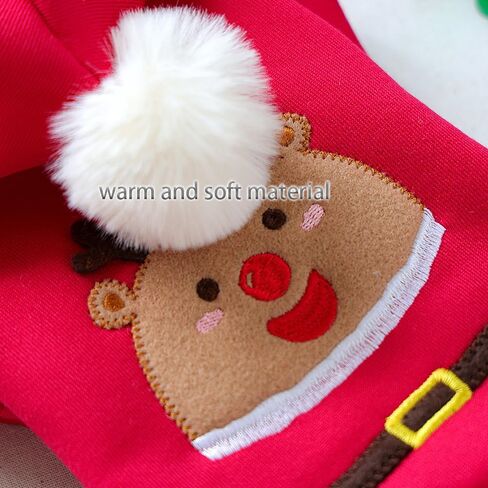 ANIAC Christmas Dog Outfit Warm Fleece Small Dogs Hoodies Coat Holiday Puppy Clothes for Girl Boy Santa Claus Pet Costume for Cats Winter Puppy Dog Sweatshirt for Christmas (Red, Medium) in Saudi Arabia