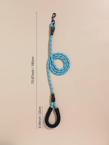 Dog Walking Leash, 1/2" x 6 FT (20~120 lbs), Heavy Duty, Reflective, 360° Swivel Buckle, Comfortable Foam Padded Handle, Resistant Climbing Rope for Small, Medium & Large Dogs, Pale Blue in Saudi Arabia