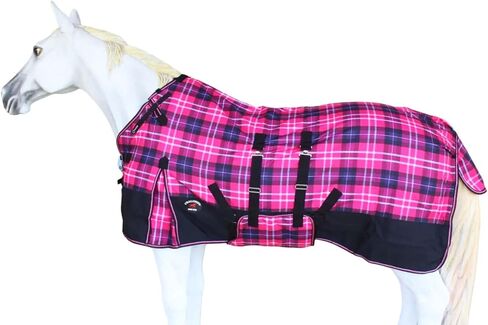 64" Horse 1200D Turnout Waterproof Fleece Lined Medium Winter Blanket 3B112LG in Saudi Arabia