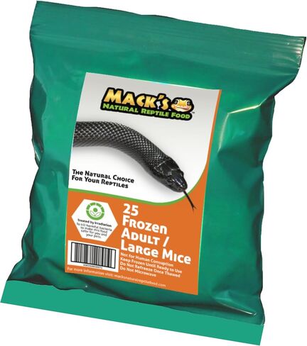 Mack's Natural Reptile Food Frozen Large Mouse - 25ct in Saudi Arabia