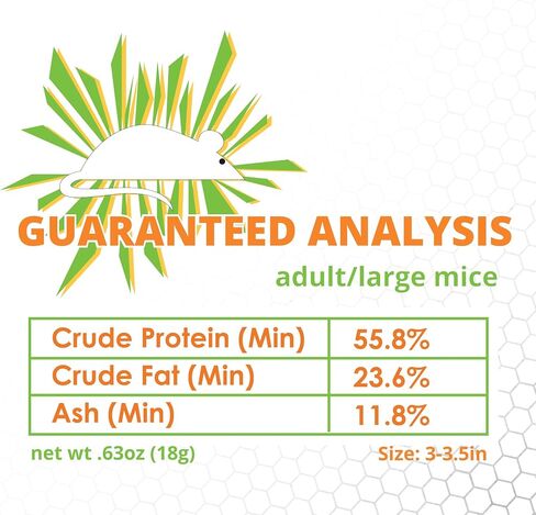 Mack's Natural Reptile Food Frozen Large Mouse - 25ct in Saudi Arabia