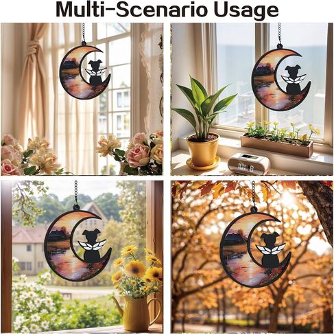 Dog Angel Memorial Suncatcher مع بطاقات التعاطف، هدايا تذكارية للكلاب لفقدان الكلب، 2 - هدية تعاطف شخصية مع فقدان الحيوانات الأليفة - شجرة الحياة in Kuwait