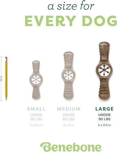 لعبة بينبون باوبليكسير التفاعلية لتوزيع الحلوى الصعبة للكلاب، لعبة مضغ، مصنوعة في الولايات المتحدة الأمريكية، متوسطة الحجم، بنكهة لحم الخنزير المقدد الحقيقية in Kuwait