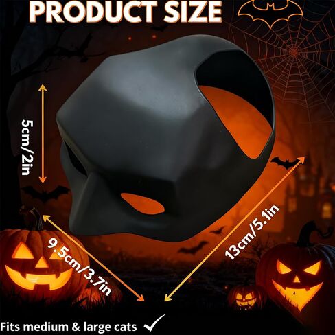 Cat Bat Mask Funny Cat Mask Halloween Costume for Cats, Cosplay Pet Party Accessories Lightweight and Easy to Wear in Saudi Arabia