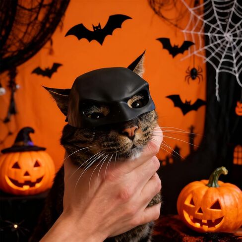 Cat Bat Mask Funny Cat Mask Halloween Costume for Cats, Cosplay Pet Party Accessories Lightweight and Easy to Wear in Saudi Arabia