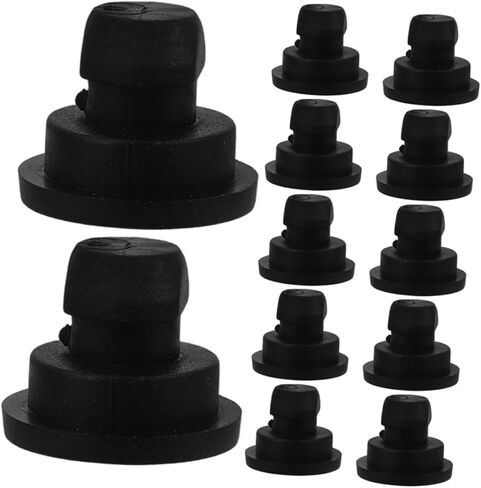 Rubber Replacement Feet for Rice Cooker and Slow Cooker 12Pcs Black Small Rubber Foot Plugs with Anti-Slip Heat Insulation and Noise Dampening for Kitchen Appliances in Saudi Arabia