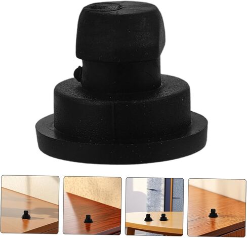 Rubber Replacement Feet for Rice Cooker and Slow Cooker 12Pcs Black Small Rubber Foot Plugs with Anti-Slip Heat Insulation and Noise Dampening for Kitchen Appliances in Saudi Arabia