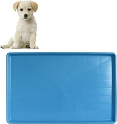 Dog Crate Pan Replacement Bottom Tray for Pet Cages Crates Avoid Water or Food Spilling Out Dishwasher Safe Blue 19.5" LX13.2 WX1.0 H in Saudi Arabia