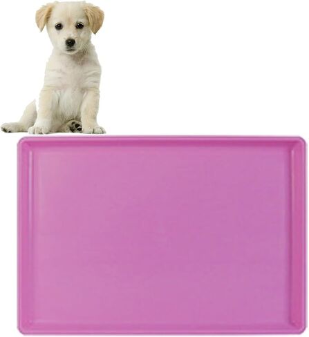 Dog Crate Pan Replacement Bottom Tray for Pet Cages Crates Avoid Water or Food Spilling Out Dishwasher Safe Pink 19.5" LX13.2 WX1.0 H in Saudi Arabia