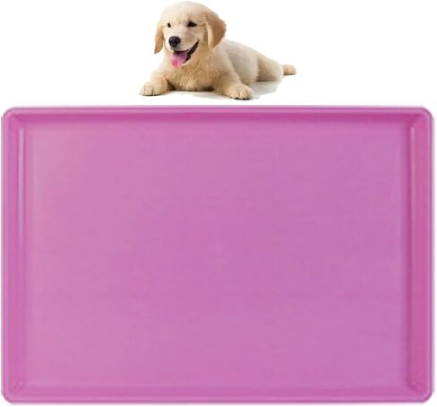 Dog Crate Pan Replacement Bottom Tray for Pet Cages Crates Avoid Water or Food Spilling Out Dishwasher Safe Pink 22.8" LX19.3 WX1.0 H in Saudi Arabia