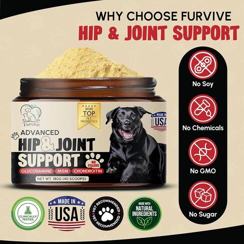Veterinary Grade Hip and Joint Supplement for Dogs – 40 Scoops Ultimate Strength Dog Supplements for Advanced Mobility, Joint Comfort, Cartilage Health, Flexibility – Liver Flavored in Saudi Arabia
