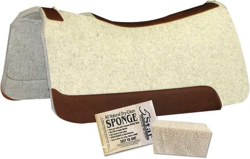 5 Star Equine Products Saddle Pad - 7/8" Thick Western Contoured Natural Pad 30" x 30" Wool Saddle Blanket in Saudi Arabia