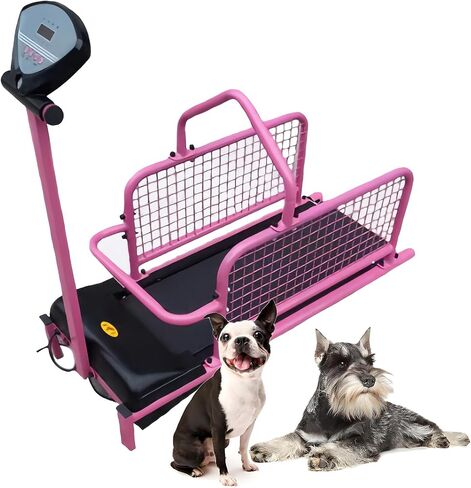 Dog Treadmill - Dog Treadmill Small Dogs Sized Dogs - Dog Pacer Treadmill for Healthy & Fit Pets - Dog Treadmill Run Walk for Dogs with a Body Length Not Exceeding 50cm, Pet Treadmill,Pink in Saudi Arabia