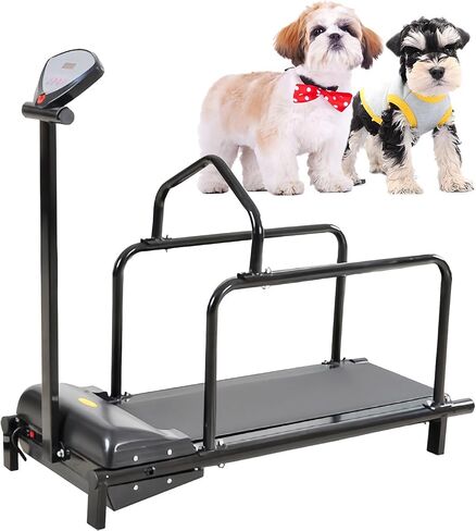 Dog Treadmill for Small Dogs, Adjustable Speed Canine Running Slatmill Machine, Speed 0.8-6km/H, Multi-Function Home Pet Fitness Treadmill for Exercise & Healthy & Fit Pet Life,Black in Saudi Arabia