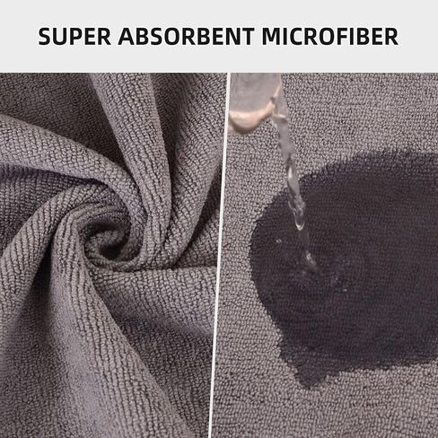 Dog Bathrobe, Quick Drying Super Absorbent Dog Robes for After Bath, Warm Keeping Dogs Towel, Dogs Bath Supplies, Comfortable Soft Drying Coat (Large, Grey) in Saudi Arabia