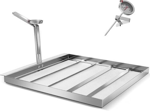 Commercial AF45 Deep Fryer Filter Screen, 13.75x13.75 Inch 550 Micron 304 Stainless Steel Filter Screen with Thermometer, Compatible for avantco and pitco Deep Fryers FF300, Pitco 40C& More Models in Saudi Arabia