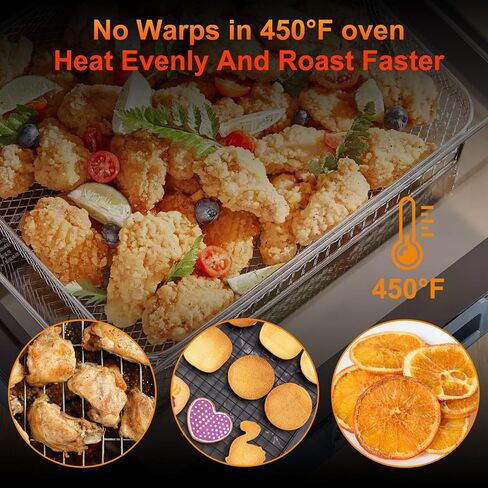 3 قطع سلة مقلاة هوائية لفرن Breville Smart Oven Air Fryer Pro، 16.5 بوصة عمق × 11.8 بوصة عرض × 0.5 بوصة ارتفاع، سلال شبكية من الفولاذ المقاوم للصدأ بدرجة الطعام، سلة مقلاة هوائية للفرن، سلة مقلاة هواء الفرن وصينية in Kuwait