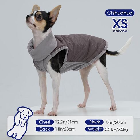 FUAMEY الكلب سترة الصوف للكلاب المتوسطة، الكلب الشتاء سترة خفيفة الوزن الكلاب معطف البلوز تنفس الحيوانات الأليفة الياقة المدورة السترات يندبروف مقاومة للماء سترات دافئة جرو سنوسويت براون M in Kuwait