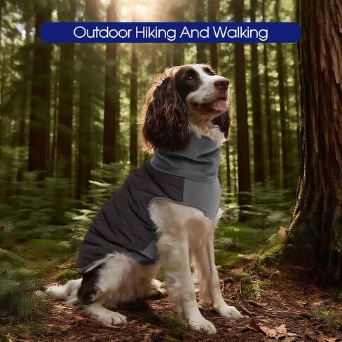 FUAMEY الكلب سترة الصوف للكلاب المتوسطة، الكلب الشتاء سترة خفيفة الوزن الكلاب معطف البلوز تنفس الحيوانات الأليفة الياقة المدورة السترات يندبروف مقاومة للماء سترات دافئة جرو سنوسويت براون M in Kuwait