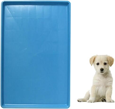 Dog Crate Pan Replacement Bottom Tray for Pet Cages Crates Avoid Water or Food Spilling Out Dishwasher Safe Blue 22.8" LX16.3 WX1.2 H in Saudi Arabia