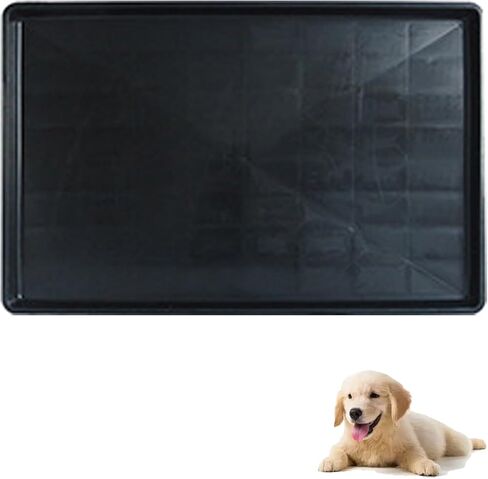 Dog Crate Pan Replacement Bottom Tray for Pet Cages Crates Avoid Water or Food Spilling Out Dishwasher Safe Black 22.8" LX19.3 WX1.0 H in Saudi Arabia