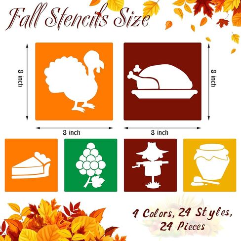 Epakh 24 Pieces Stencils for Kids 8 Inches Drawing Stencils Chalk Template Large Washable Geometric and Garden Themed Primary Shape Template for Kids Toddlers Preschooler(Animal Style) in Kuwait