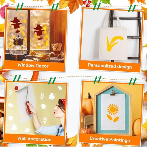 Epakh 24 Pieces Stencils for Kids 8 Inches Drawing Stencils Chalk Template Large Washable Geometric and Garden Themed Primary Shape Template for Kids Toddlers Preschooler(Animal Style) in Kuwait